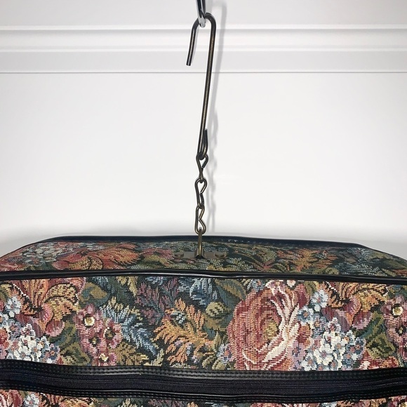 Verdi Vintage 90s Floral Tapestry Luggage matching set of 4 suit case vacation - Picture 11 of 15